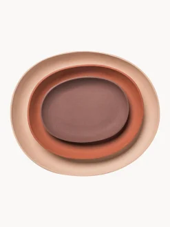 Outlet Pols Potten Plateaux de service décoratifs Greek, 3 élém. Beige, terracotta, brun foncé
