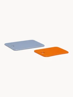 Online Hübsch Plats de service artisanaux en farine de roche Amare, 2 élém. Bleu ciel, orange
