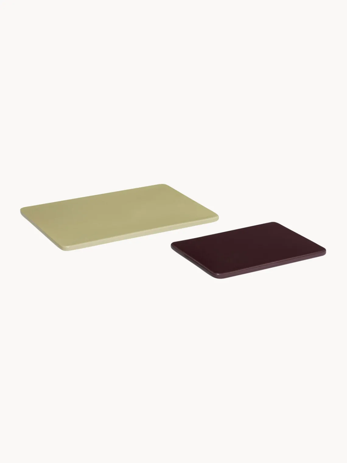 Clearance Hübsch Plats de service artisanaux en farine de roche Amare, 2 élém. Vert clair, prune
