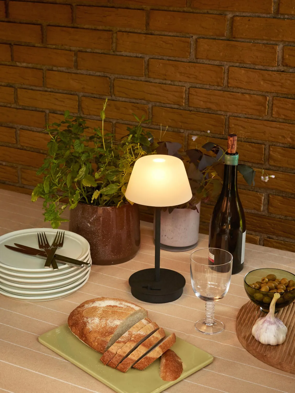 Clearance Hübsch Plats de service artisanaux en farine de roche Amare, 2 élém. Vert clair, prune