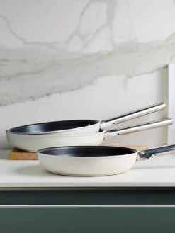 Discount Smeg Poêle à frire avec revêtement antiadhésif 50's Style Blanc cassé