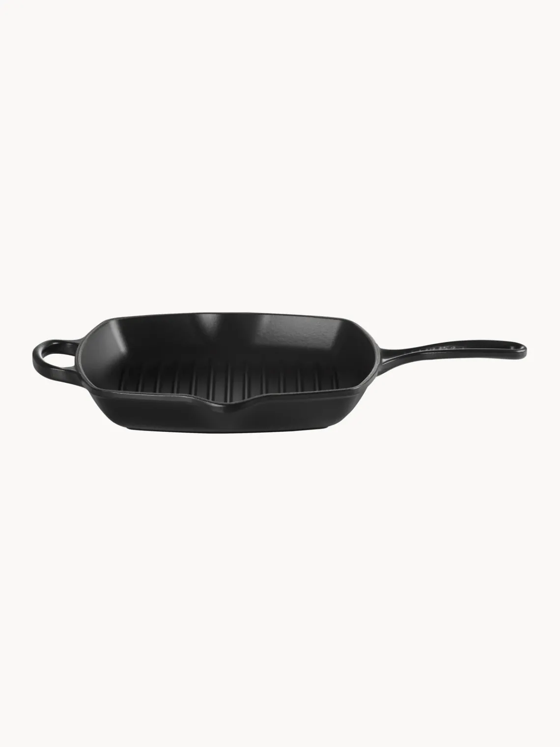 New LE CREUSET Poêle grill carrée en fonte émaillée Signature Collection Noir