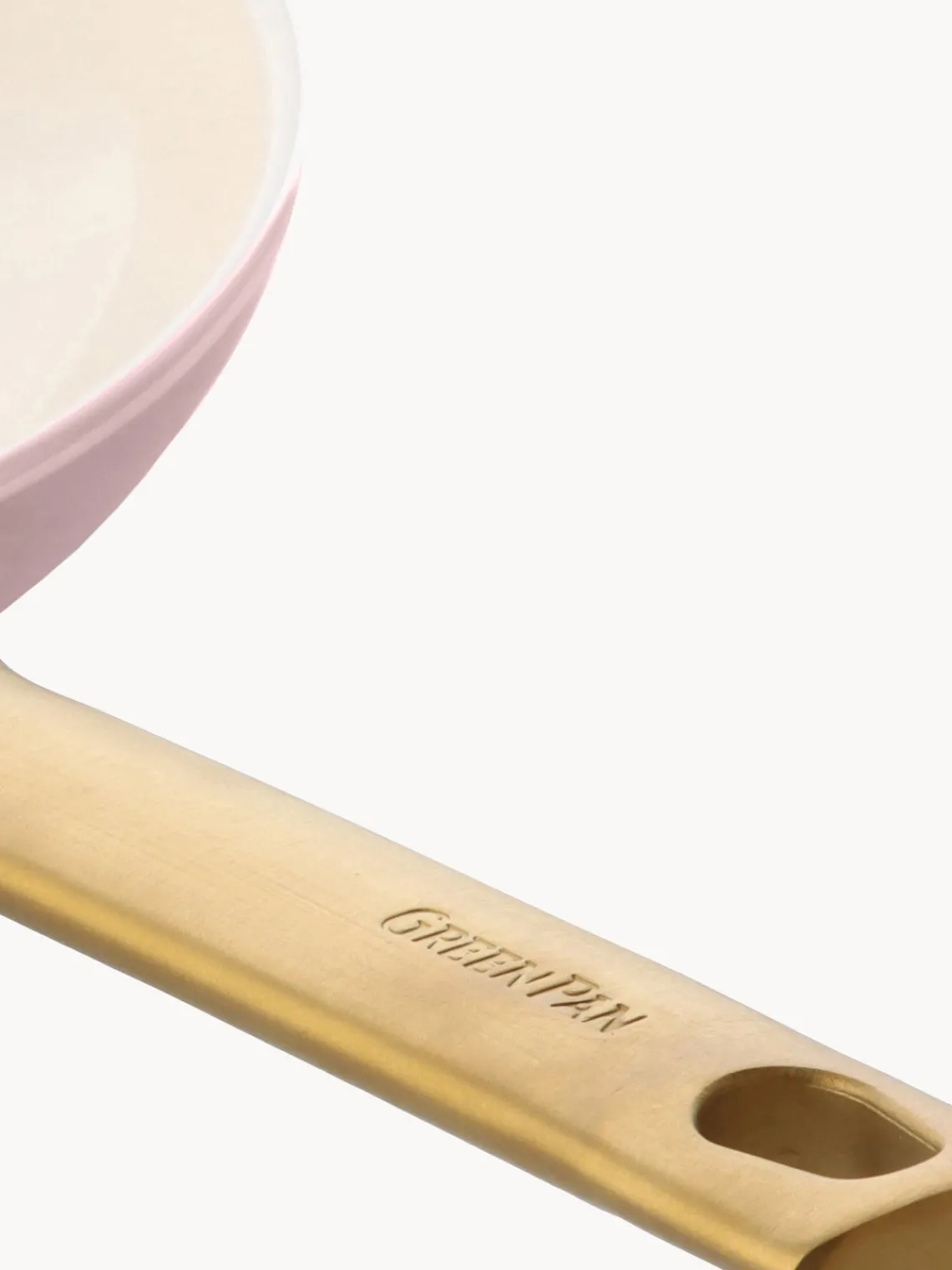 Hot GreenPan Poêles à frire avec revêtement antiadhésif Padova, 2 élém. Rose pâle, doré