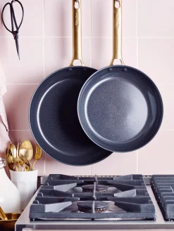 Online GreenPan Poêles à frire avec revêtement antiadhésif Padova, 2 élém. Noir, doré