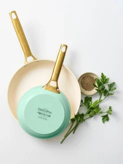 Online GreenPan Poêles à frire avec revêtement antiadhésif Padova, 2 élém. Vert menthe, blanc crème