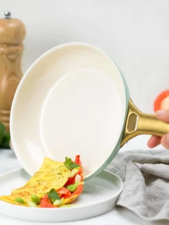 Online GreenPan Poêles à frire avec revêtement antiadhésif Padova, 2 élém. Vert menthe, blanc crème
