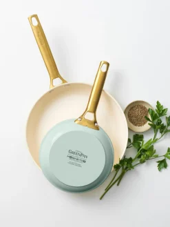 Online GreenPan Poêles à frire avec revêtement antiadhésif Padova, 2 élém. Vert menthe, blanc crème