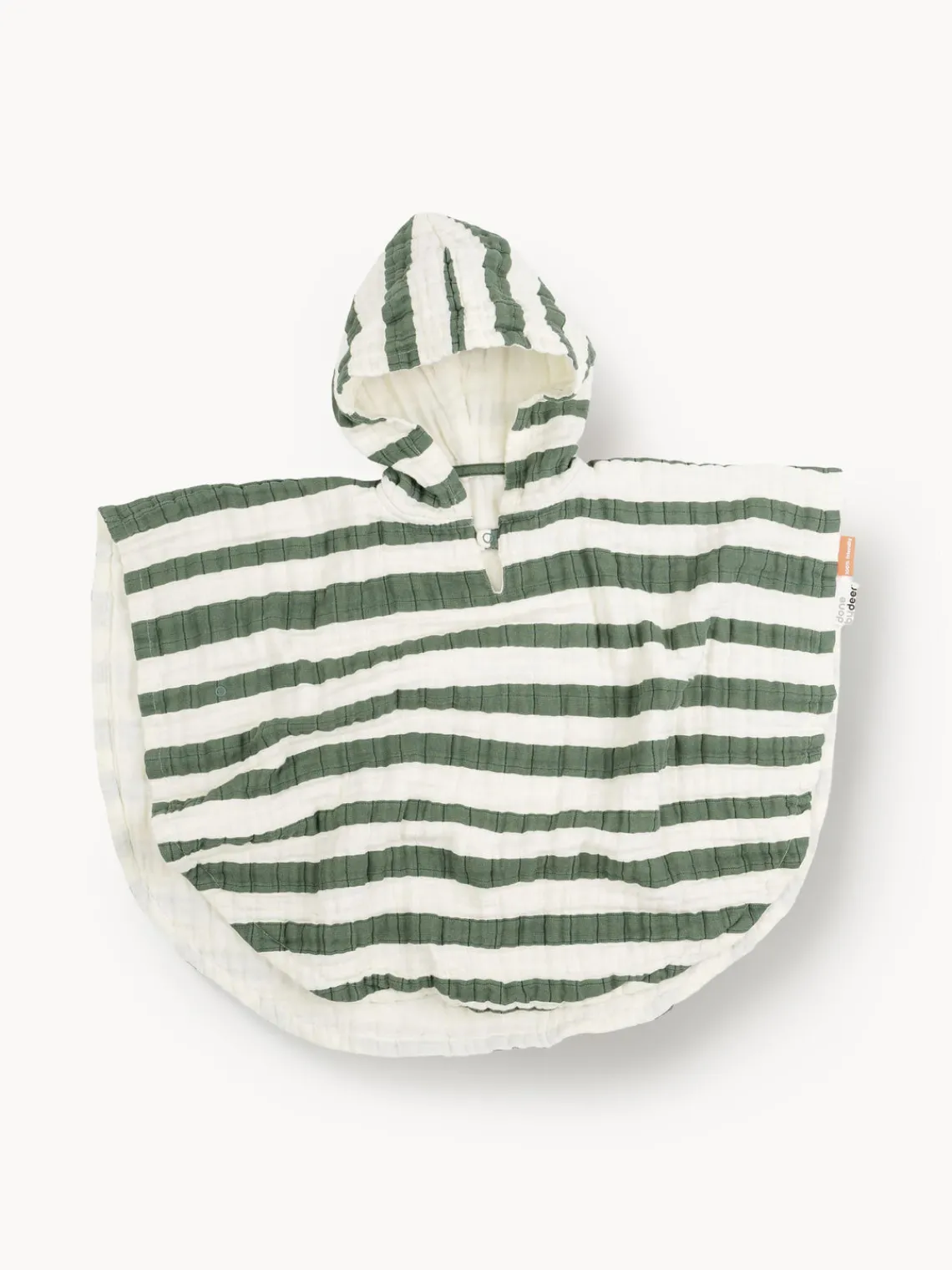 New Done by Deer Poncho de bain en coton bio Stripes