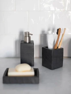 Best ANDREA HOUSE Porte-brosses à dents look ardoise Slate