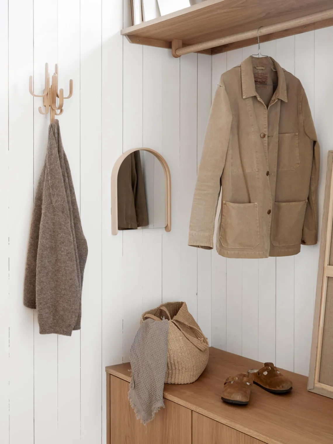 Clearance Cooee Design Porte-manteau en bois de chêne Woody