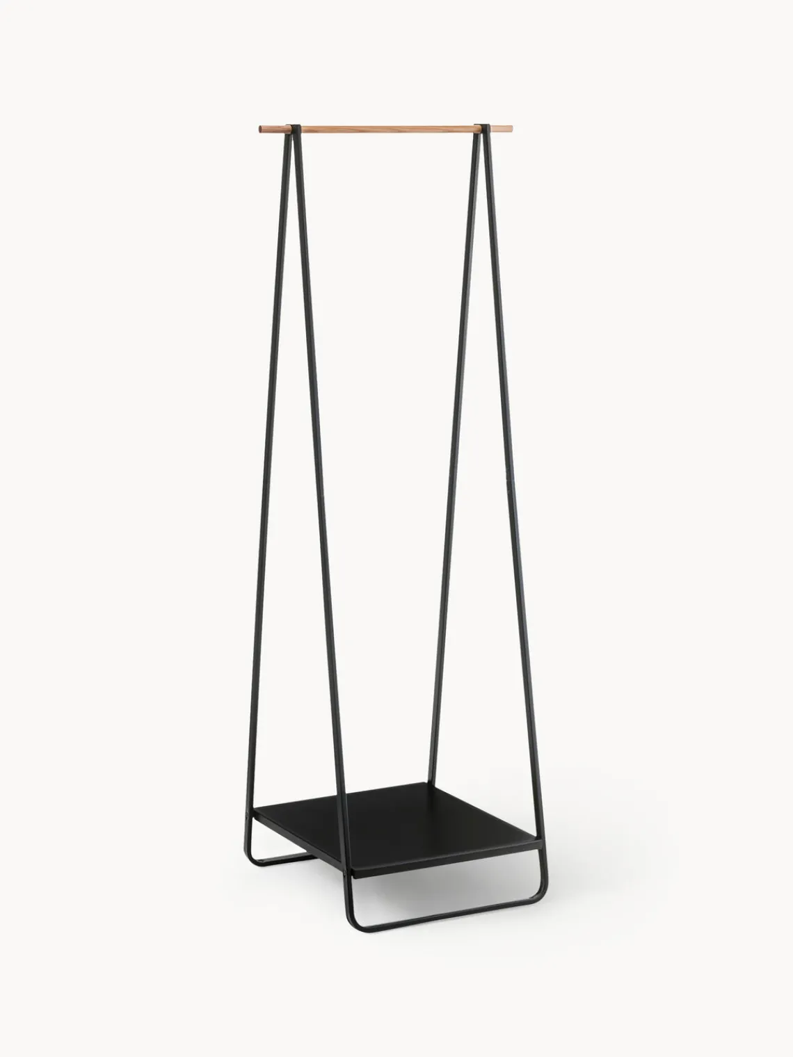 Discount Yamazaki Porte-manteau en métal Tower Noir, bois foncé