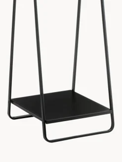 Discount Yamazaki Porte-manteau en métal Tower Noir, bois foncé