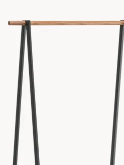 Discount Yamazaki Porte-manteau en métal Tower Noir, bois foncé