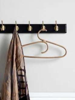 Sale Nordal Porte-manteau mural en bois Edgy Noir, laiton