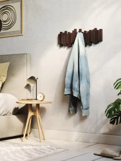 New Umbra Porte-manteau mural design Sticks Brun foncé