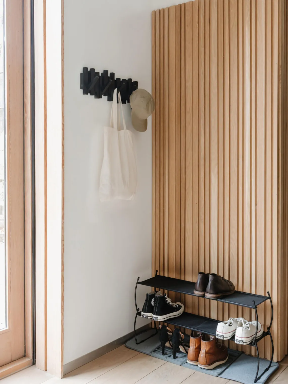 Clearance Umbra Porte-manteau mural design Sticks Noir