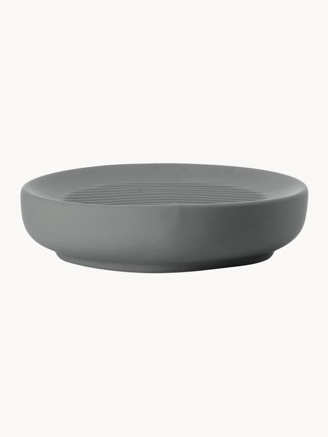 Discount Zone Denmark Porte-savon à surface veloutée Ume Gris foncé