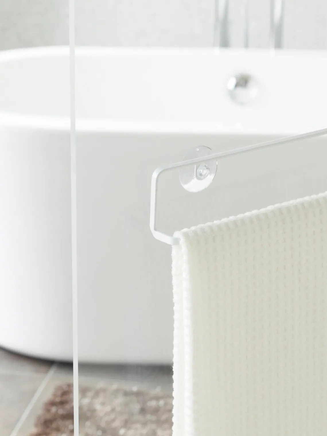 Best Yamazaki Porte-serviettes avec ventouses Tower Blanc