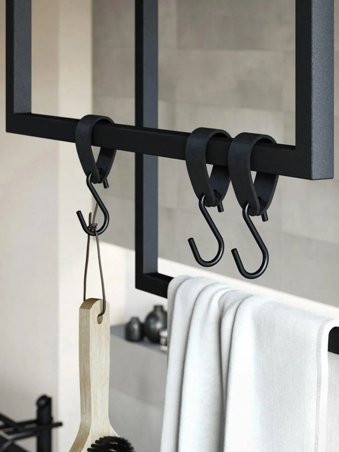 Outlet Metallbude Porte-serviettes en métal Tensi, 2 élém.