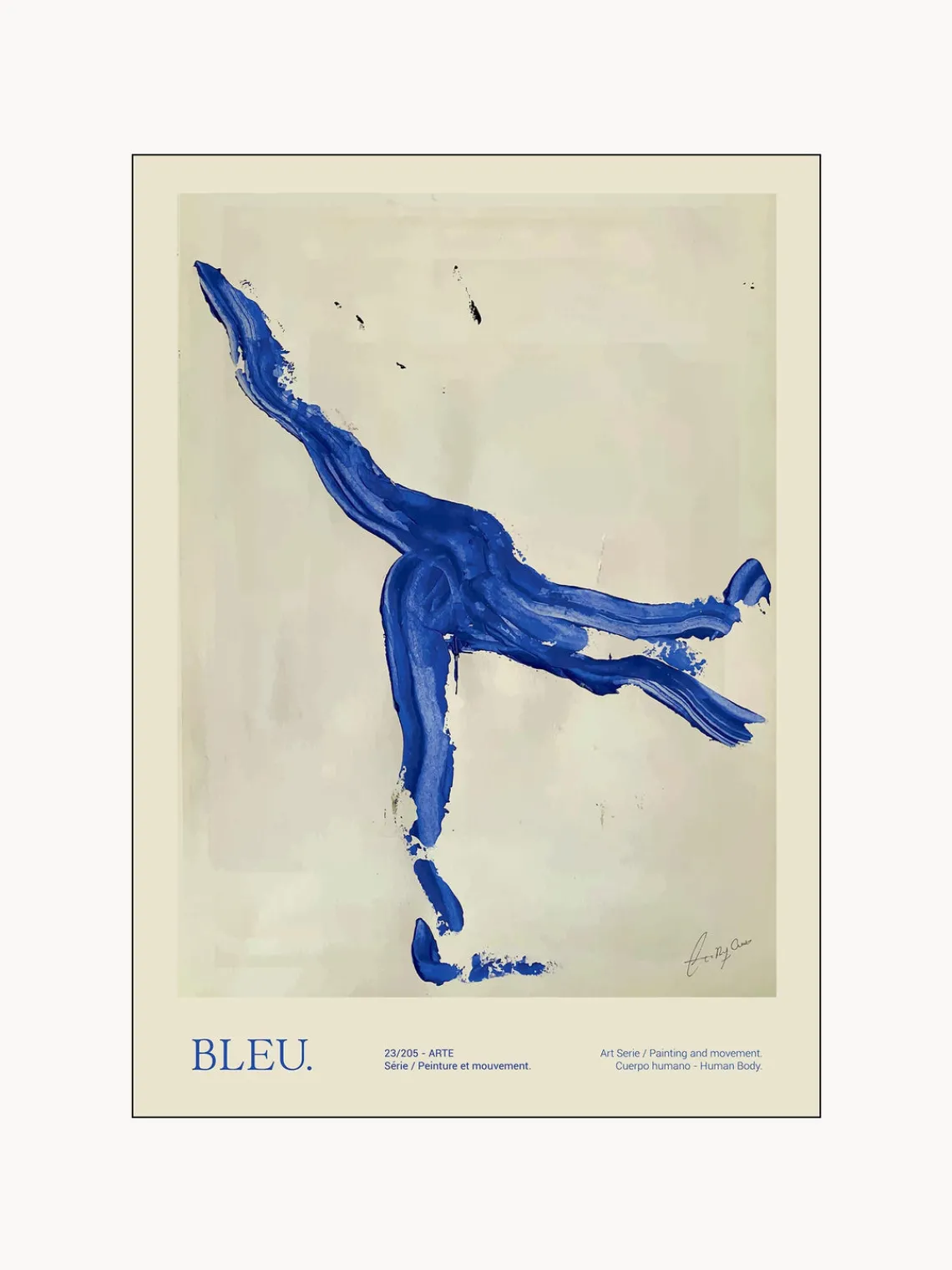 Clearance Poster and Frame Poster Bleu
