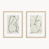 Hot Bizzotto Posters avec cadres en bois Refined, 2 élém.