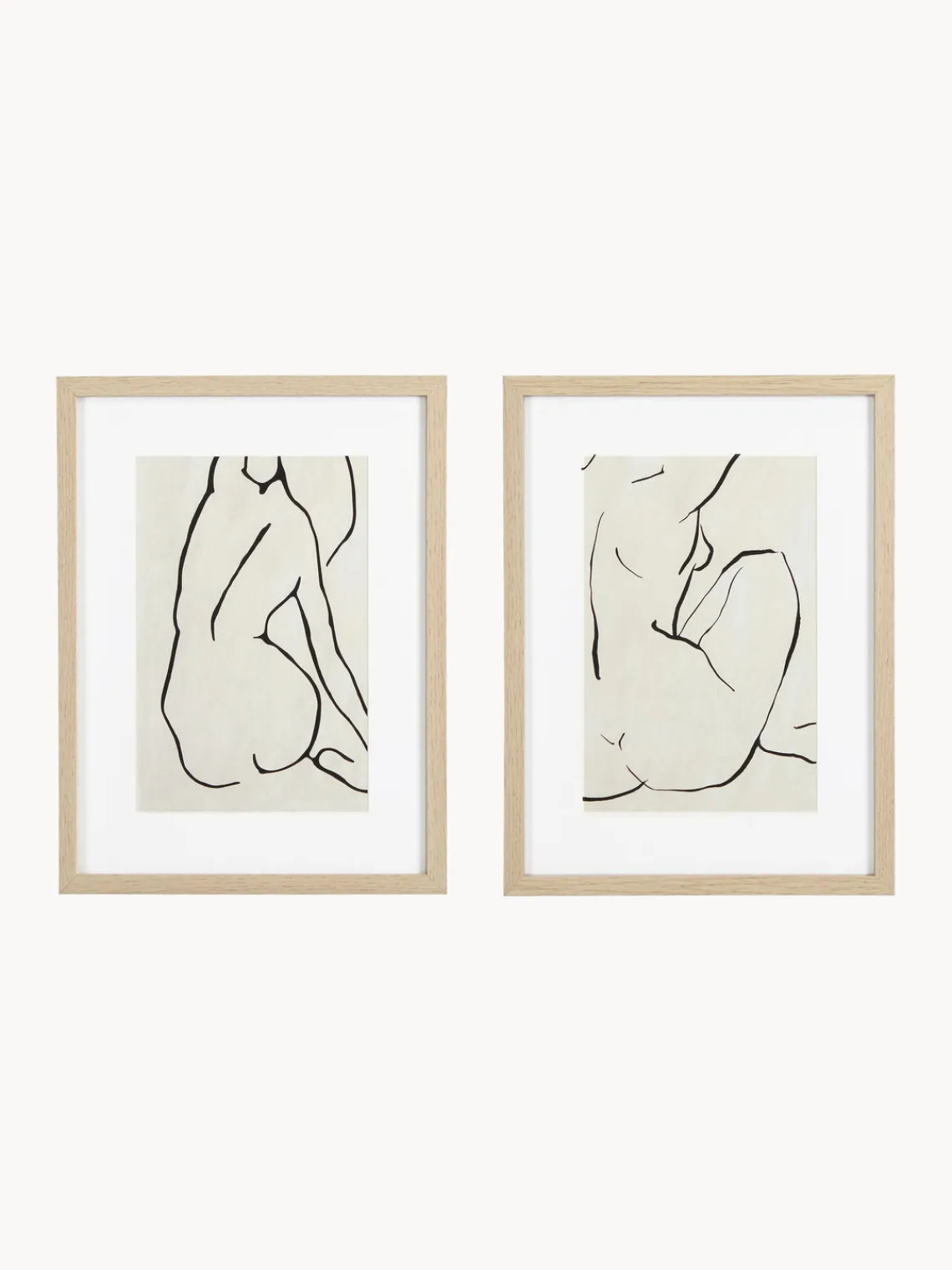 Hot Bizzotto Posters avec cadres en bois Refined, 2 élém.