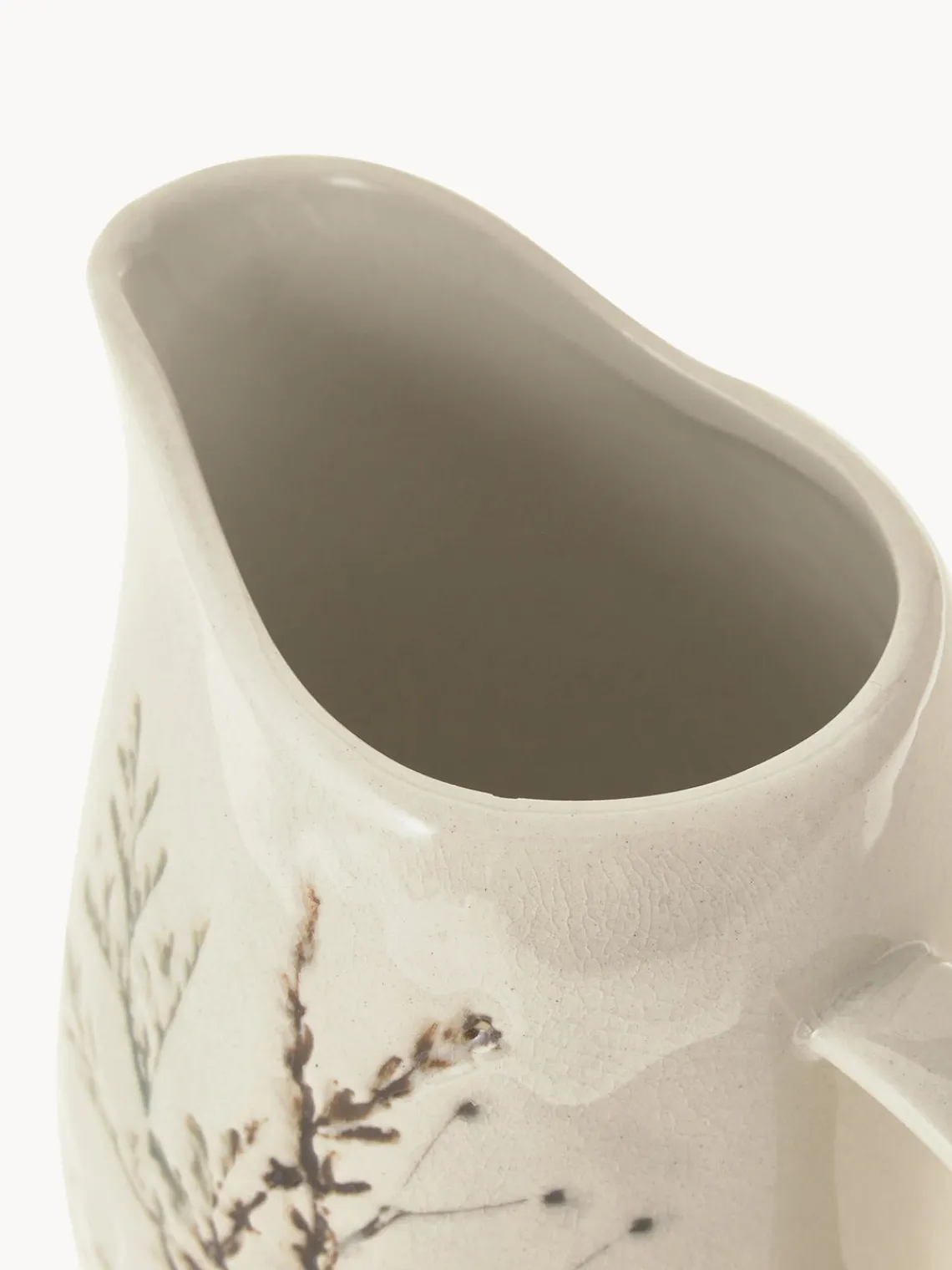 Sale Bloomingville Pot à lait artisanal avec motif botanique Bea