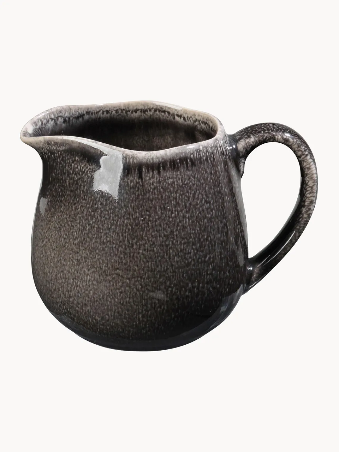 Discount Broste Copenhagen Pot à lait artisanal Nordic Coal, 300 ml Noir, chiné
