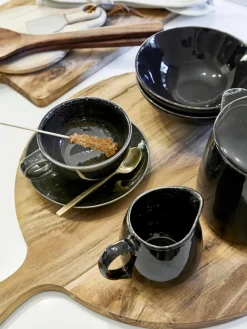 Discount Broste Copenhagen Pot à lait artisanal Nordic Coal, 300 ml Noir, chiné