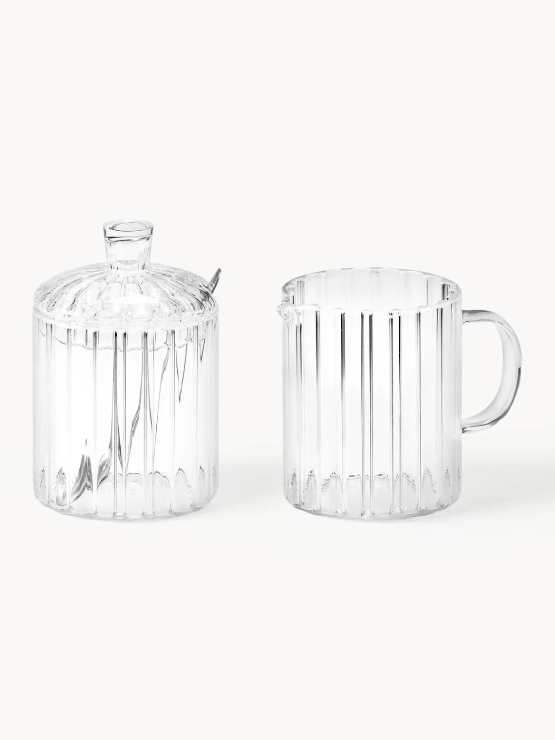 Online ANDREA HOUSE Pot à lait et sucrier en verre Brilia, 3 élém.