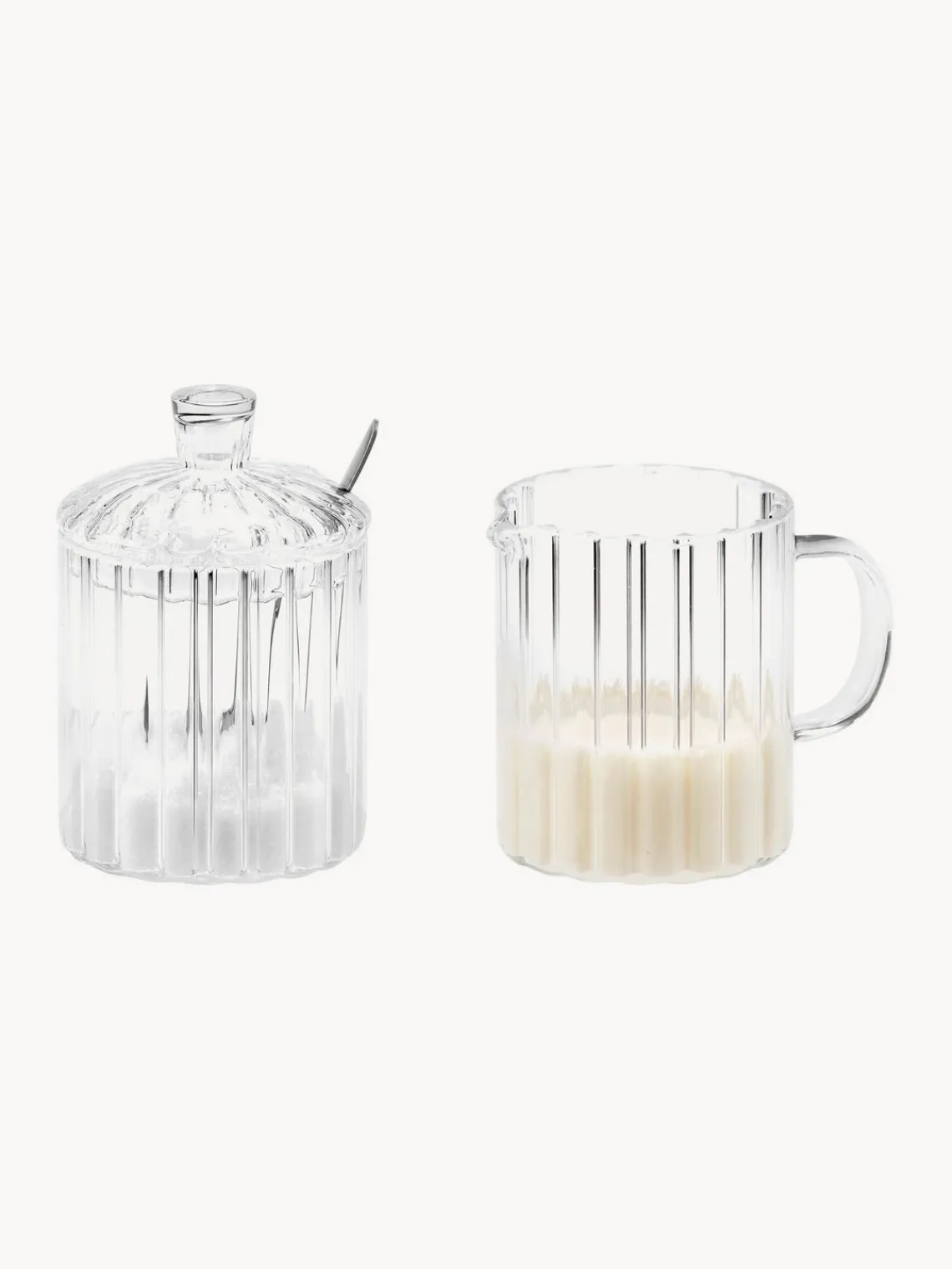 Online ANDREA HOUSE Pot à lait et sucrier en verre Brilia, 3 élém.