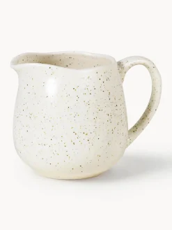 New Broste Copenhagen Pot à lait rustique fait main Nordic Vanilla, 300 ml Blanc cassé, chiné