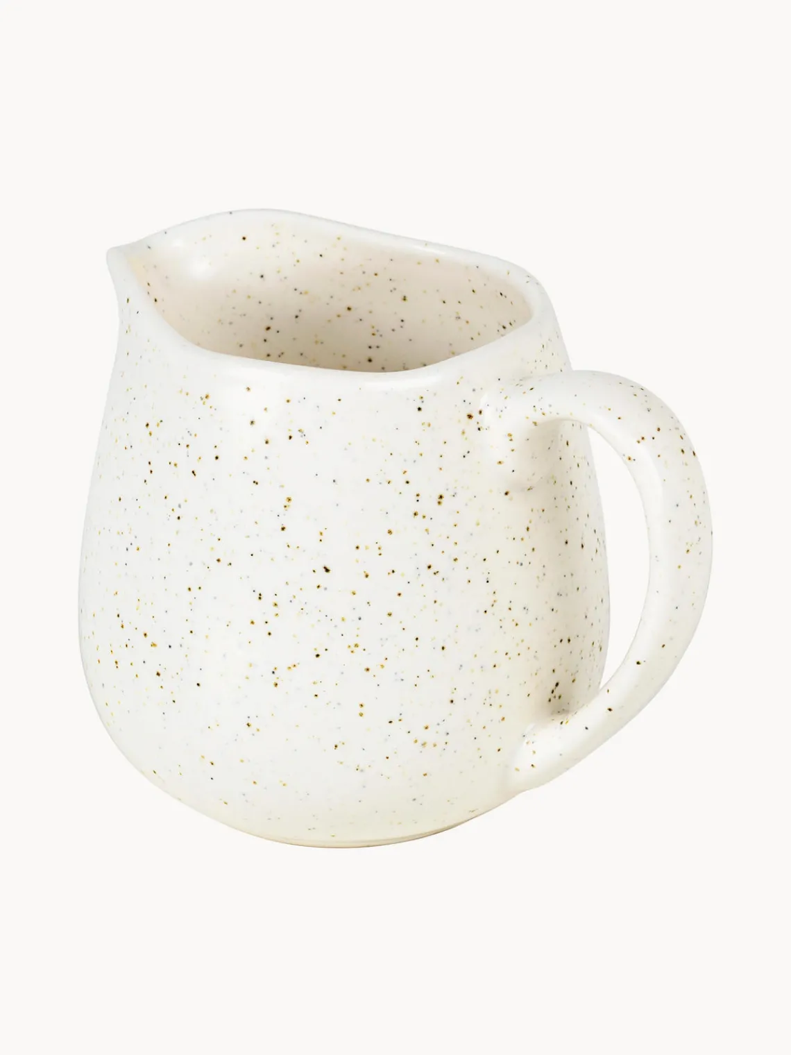 New Broste Copenhagen Pot à lait rustique fait main Nordic Vanilla, 300 ml Blanc cassé, chiné
