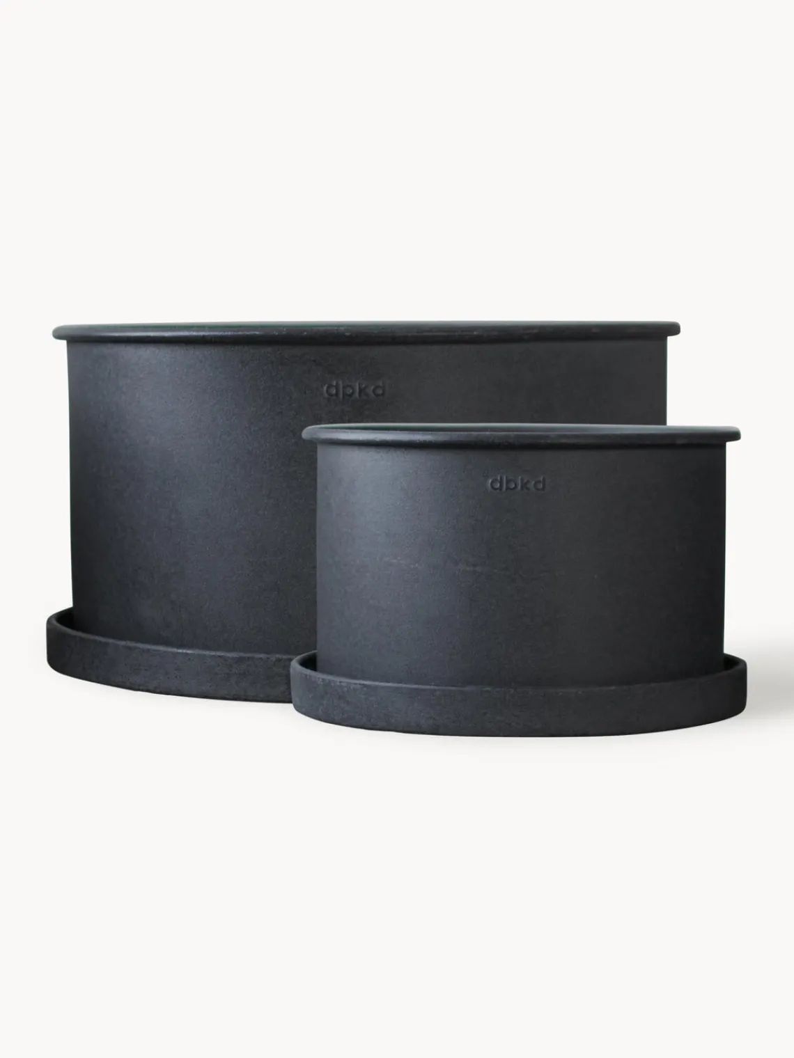 Clearance DBKD Pots de fleurs Plant, 2 élém. Anthracite, mat