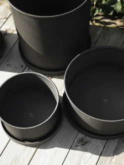 Clearance DBKD Pots de fleurs Plant, 2 élém. Anthracite, mat
