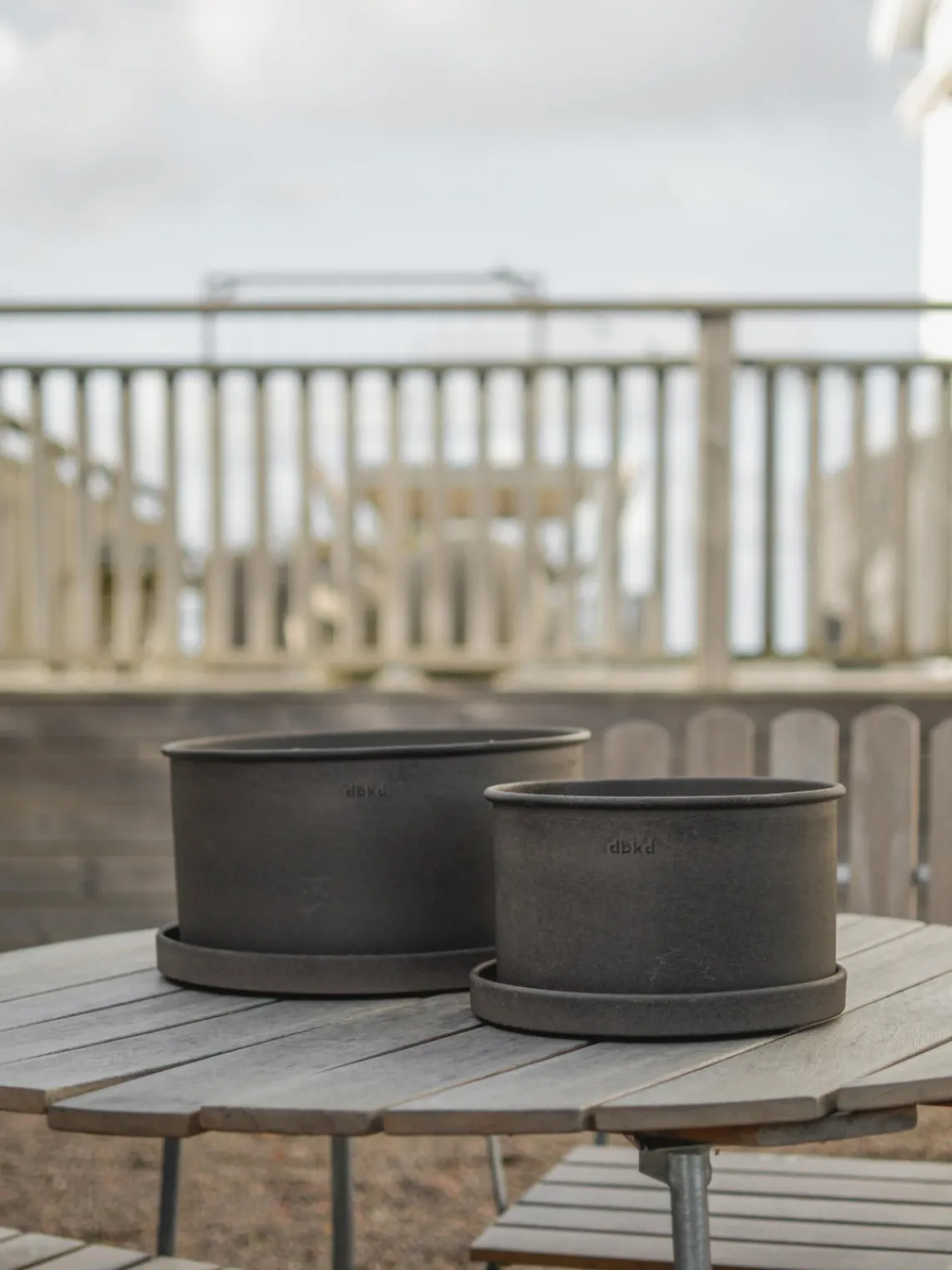 New DBKD Pots de fleurs Plant, 2 élém. Taupe, mat