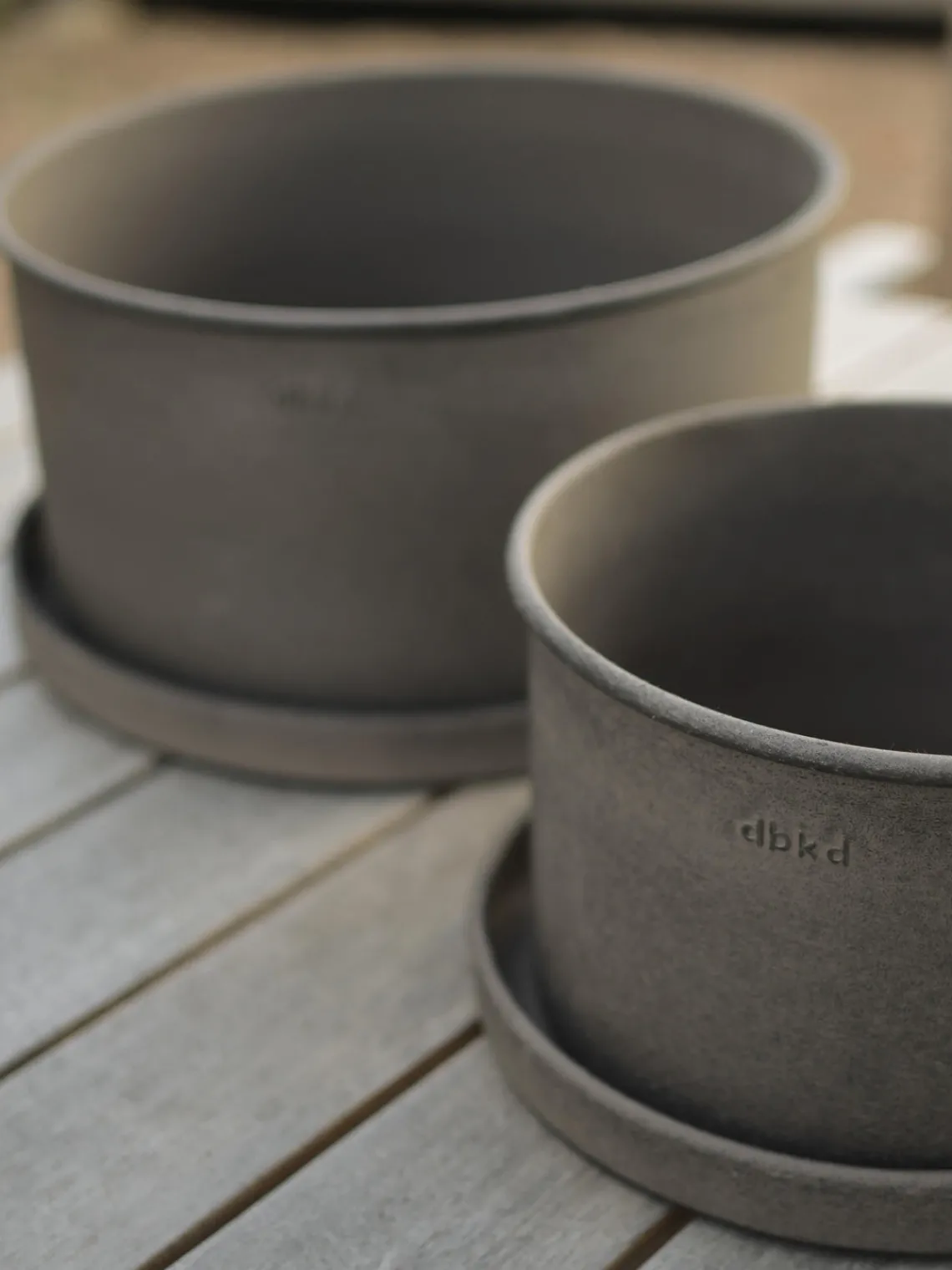 New DBKD Pots de fleurs Plant, 2 élém. Taupe, mat