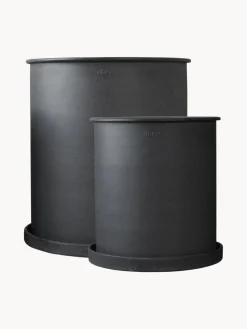 New DBKD Pots de fleurs Plant, 2 élém. Anthracite, mat