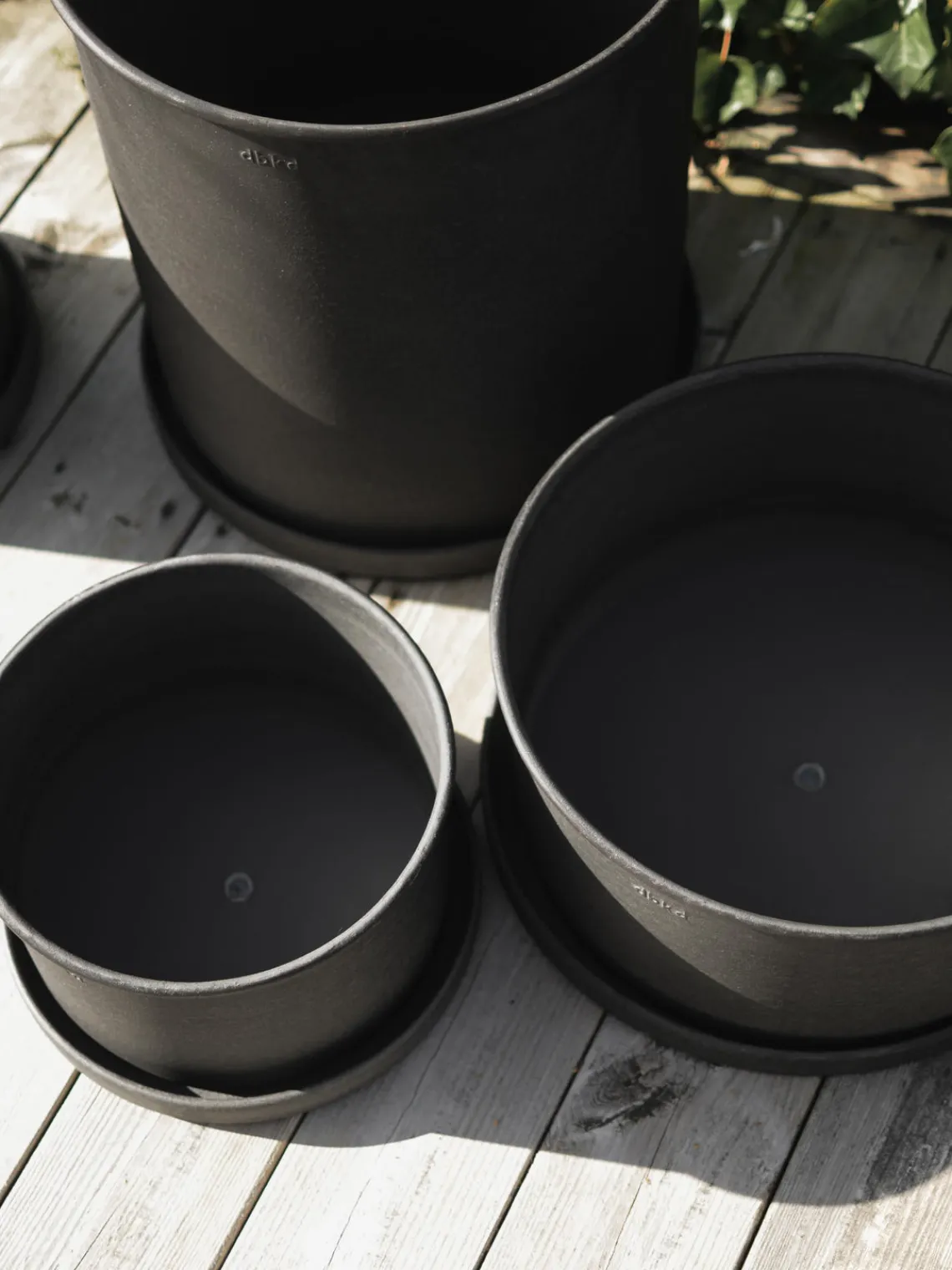 New DBKD Pots de fleurs Plant, 2 élém. Anthracite, mat