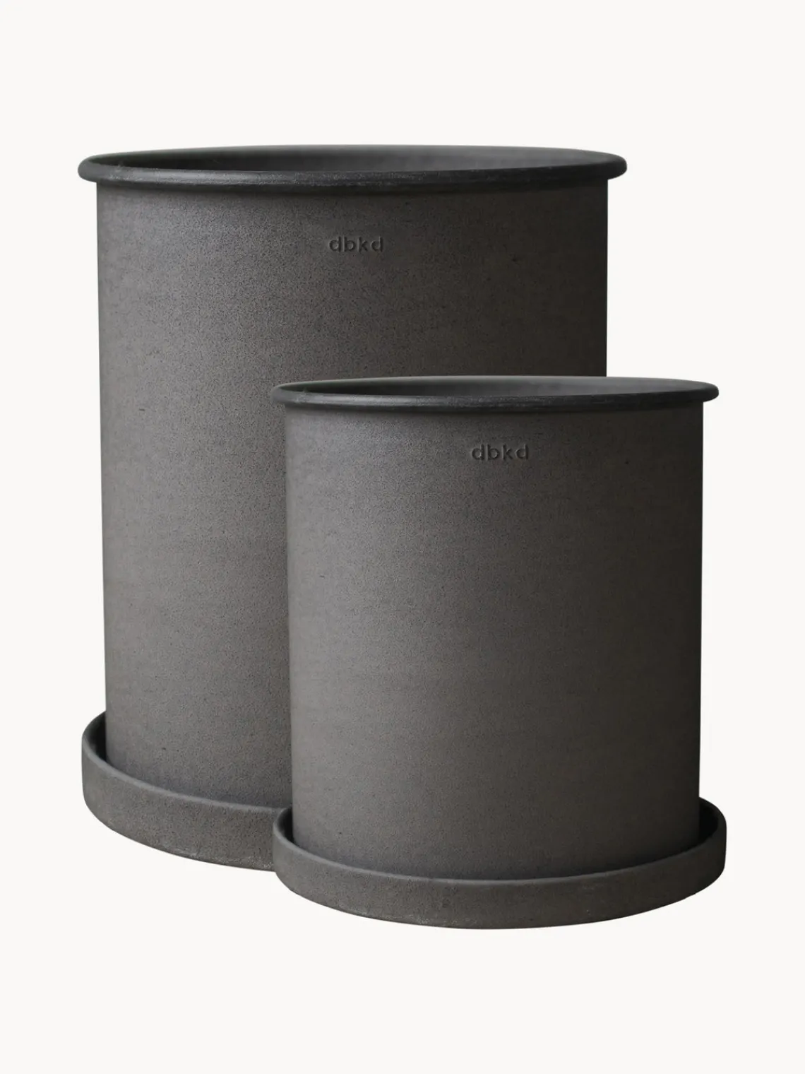 Fashion DBKD Pots de fleurs Plant, 2 élém. Taupe, mat