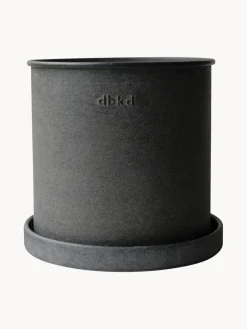 New DBKD Pots de fleurs Plant, 2 élém. Anthracite, chiné et mat