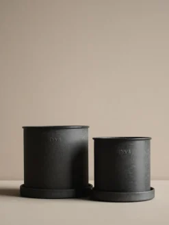 New DBKD Pots de fleurs Plant, 2 élém. Anthracite, chiné et mat