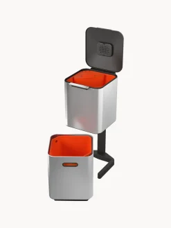 Best Joseph Joseph Poubelle avec bac de recyclage séparé Totem, 2 x 20 L Argenté