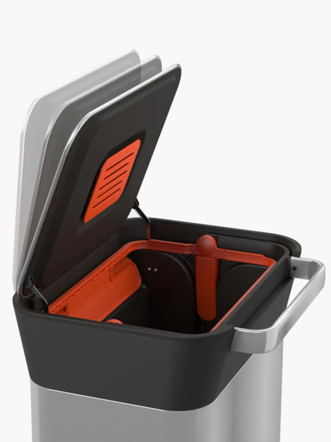 New Joseph Joseph Poubelle avec fonction compression des déchets Titan, 30 L