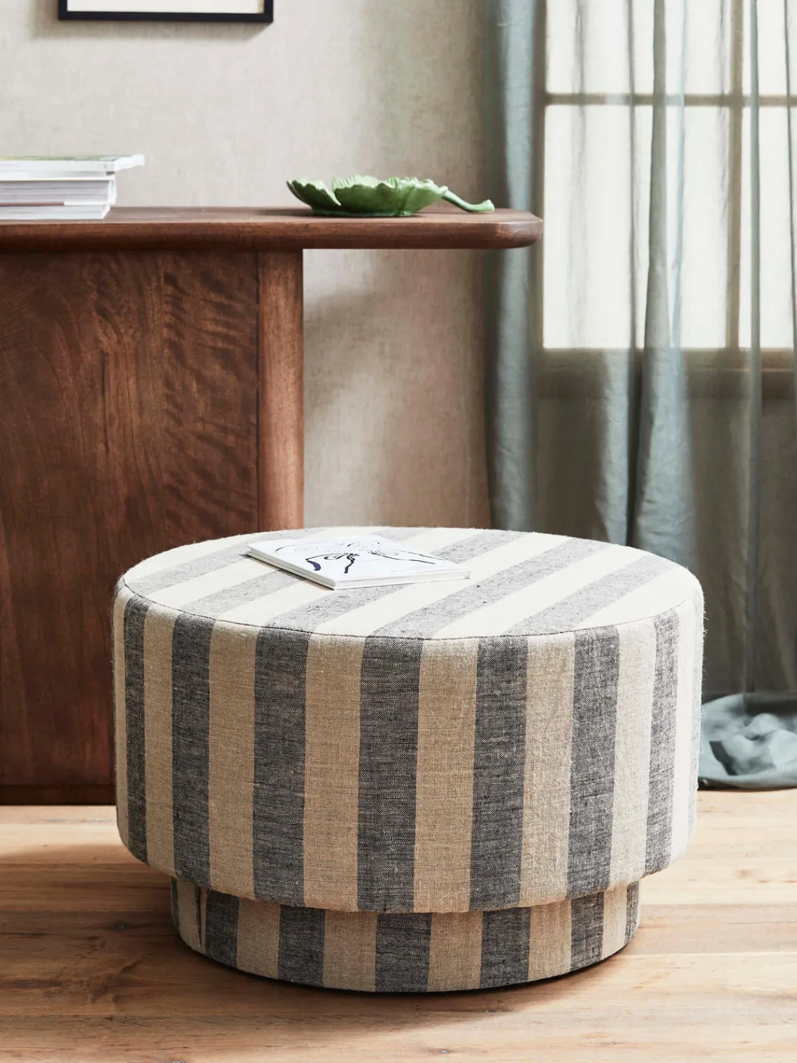 Clearance Nordal Pouf en lin Ladoga