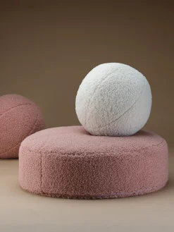 Fashion Wigiwama Pouf en peluche pour enfant Sugar, Ø 65 cm Peluche rose pâle