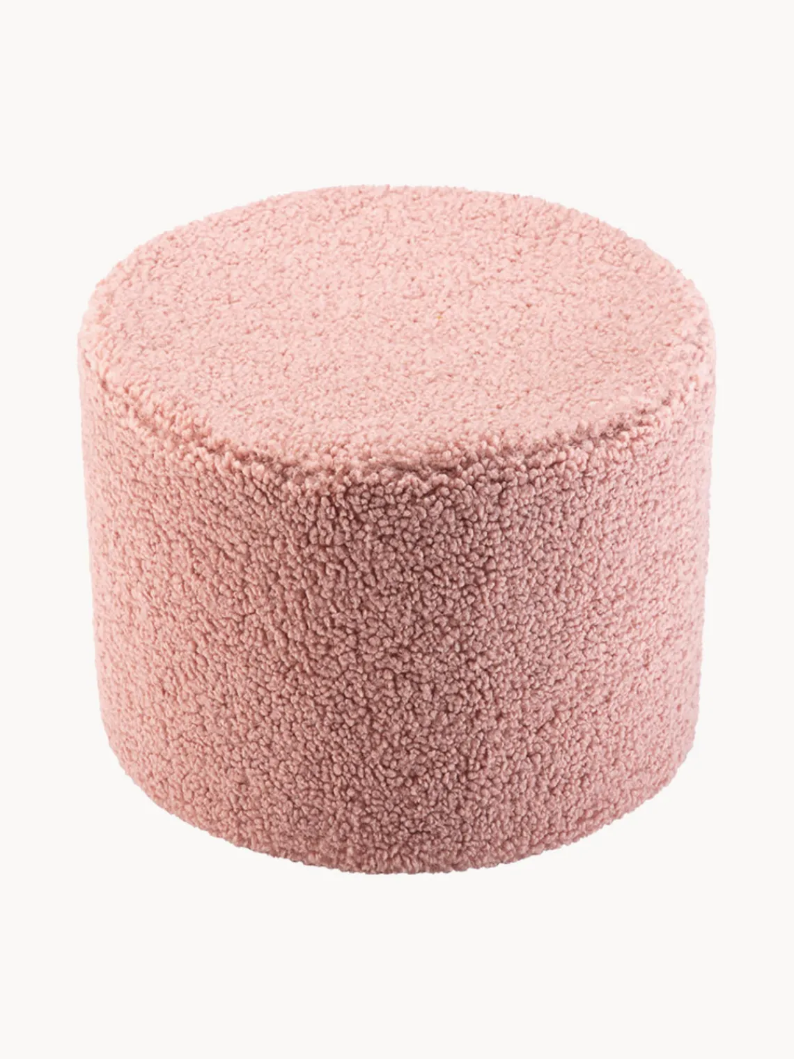 Best Wigiwama Pouf en peluche pour enfant Sugar, Ø 40 cm Peluche rose pâle