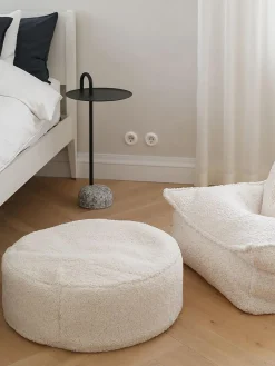New Wigiwama Pouf en peluche pour enfants Sugar, Ø 65 cm Peluche blanc cassé