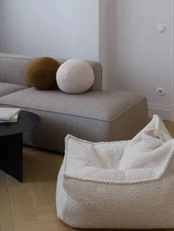 New Wigiwama Pouf en peluche pour enfant Sugar Peluche blanc cassé