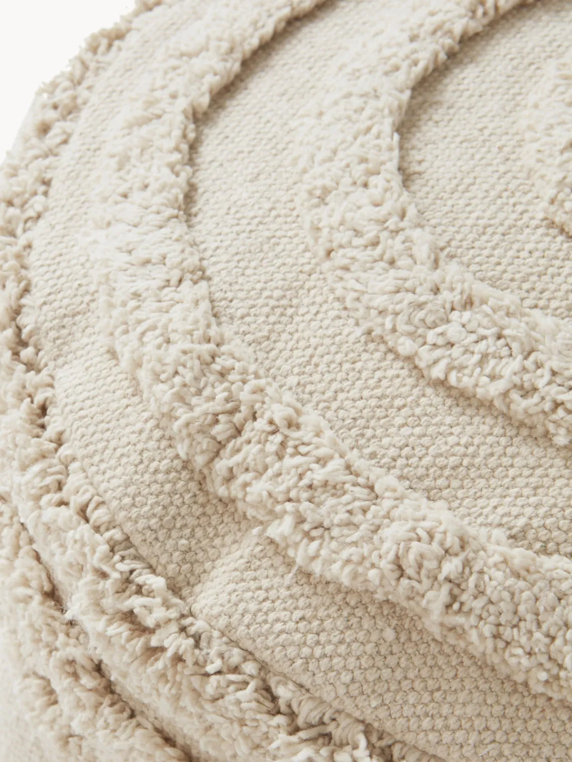 Online Jotex Pouf pour enfant en coton Sunita Tissu beige clair